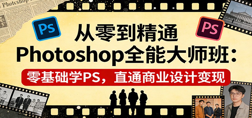 从零到精通Photoshop全能大师班：零基础学PS，直通商业设计变现-迦哆网创社