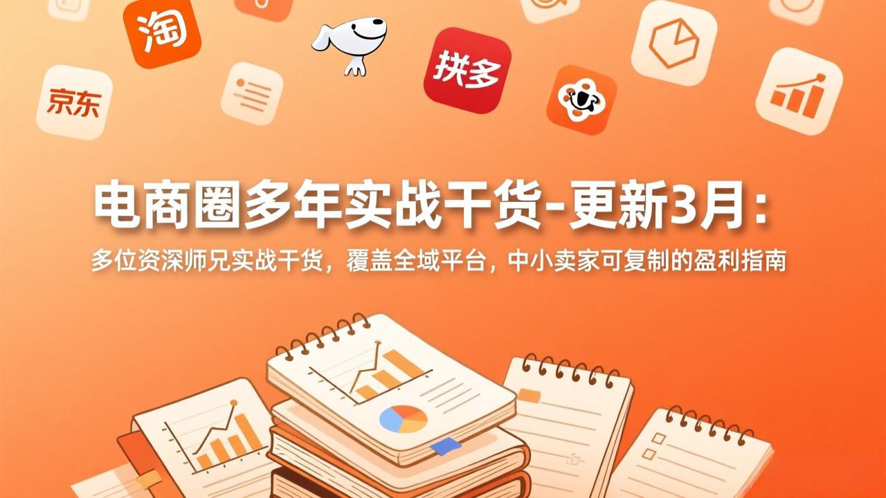 电商圈多年实战干货-更新3月：多位资深师兄实战干货，覆盖全域平台，中小卖家可复制的盈利指南-迦哆网创社