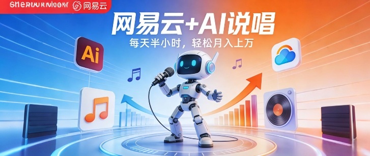 网易云+AI说唱，每天半小时，AI内容创作+流量变现，轻松月入1W-迦哆网创社