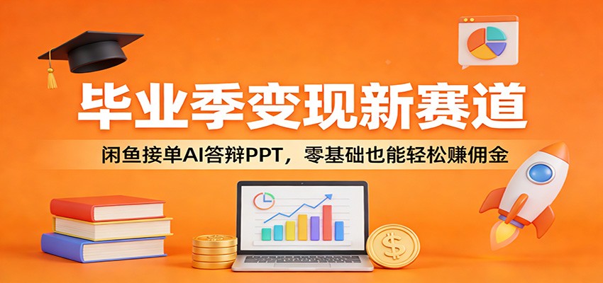 毕业季变现新赛道：闲鱼接单AI答辩PPT，零基础也能轻松赚佣金-迦哆网创社