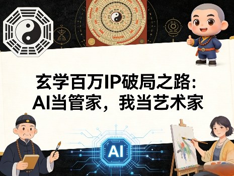 玄学百万IP破局之路：AI当管家，我当艺术家-迦哆网创社