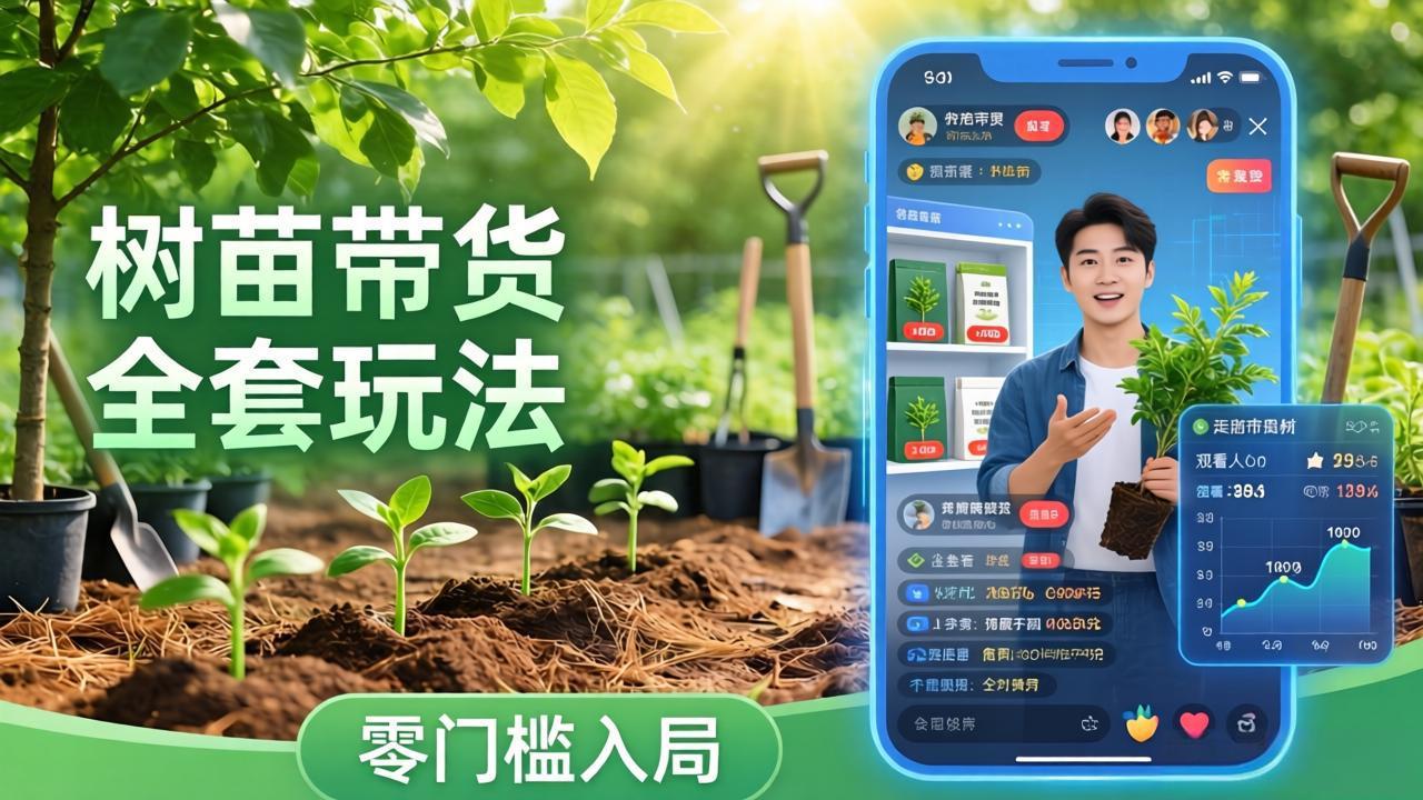 视频号AI树苗带货全套玩法：零门槛入局，掌握豆包、千问等AI工具制作树苗视频的全套流程-迦哆网创社