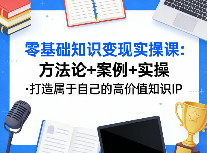 零基础知识变现实操课，方法论+案例+实操，打造属于自己的高价值知识IP-迦哆网创社