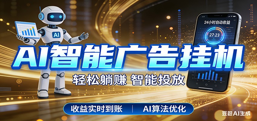 智能广告挂机新时代，利用碎片化时间实现稳定被动收益，AI帮你持续盈利-迦哆网创社