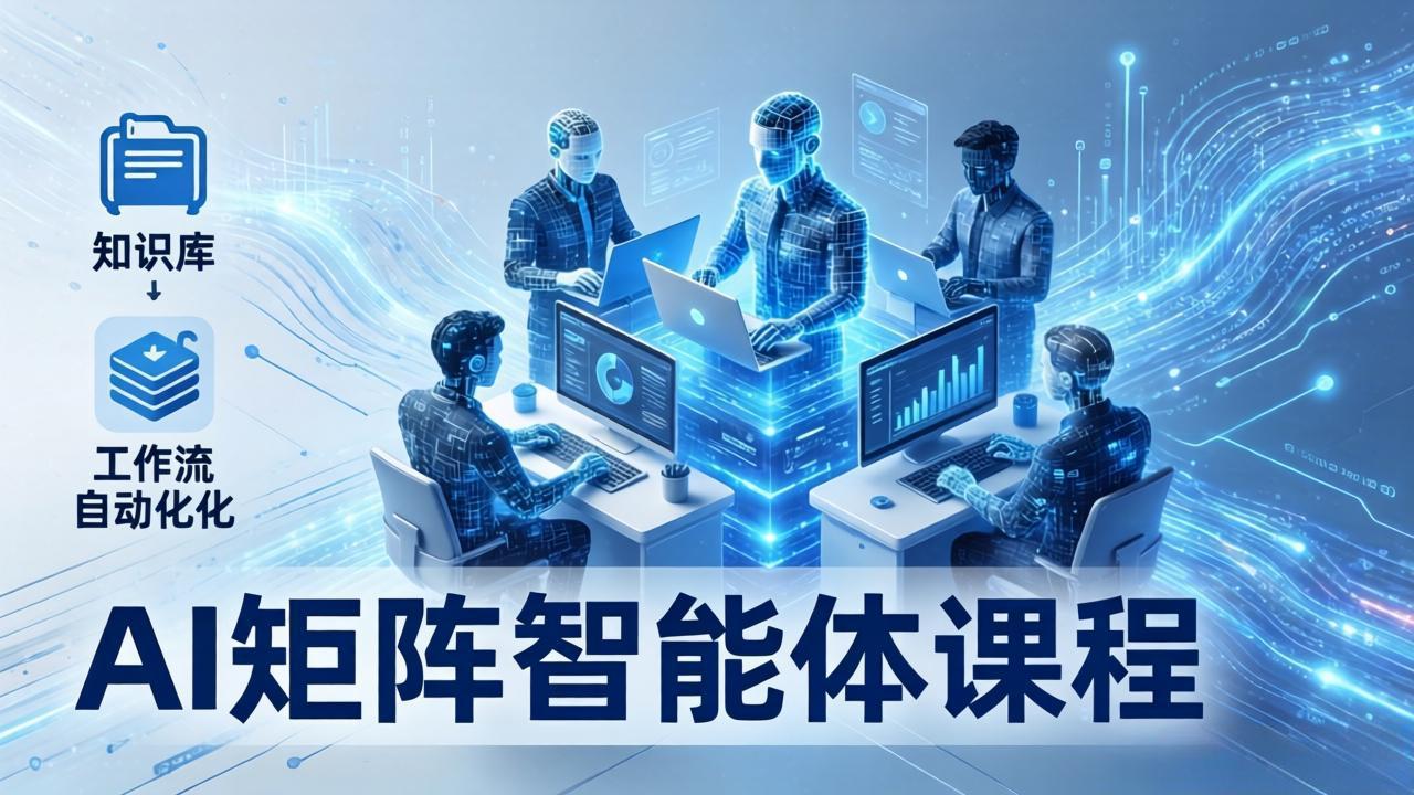 AI矩阵智能体实战：100个数字员工批量生产内容，文本知识库+工作流自动化全搞定-迦哆网创社
