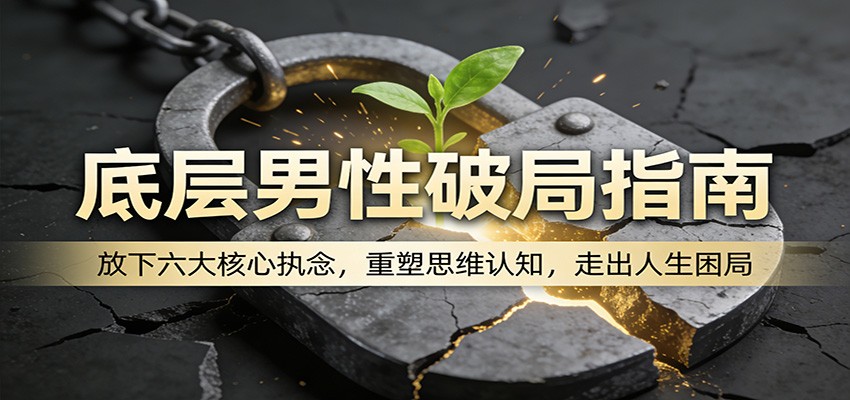 底层男性破局指南:放下六大核心执念,重塑思维认知,走出人生困局-迦哆网创社