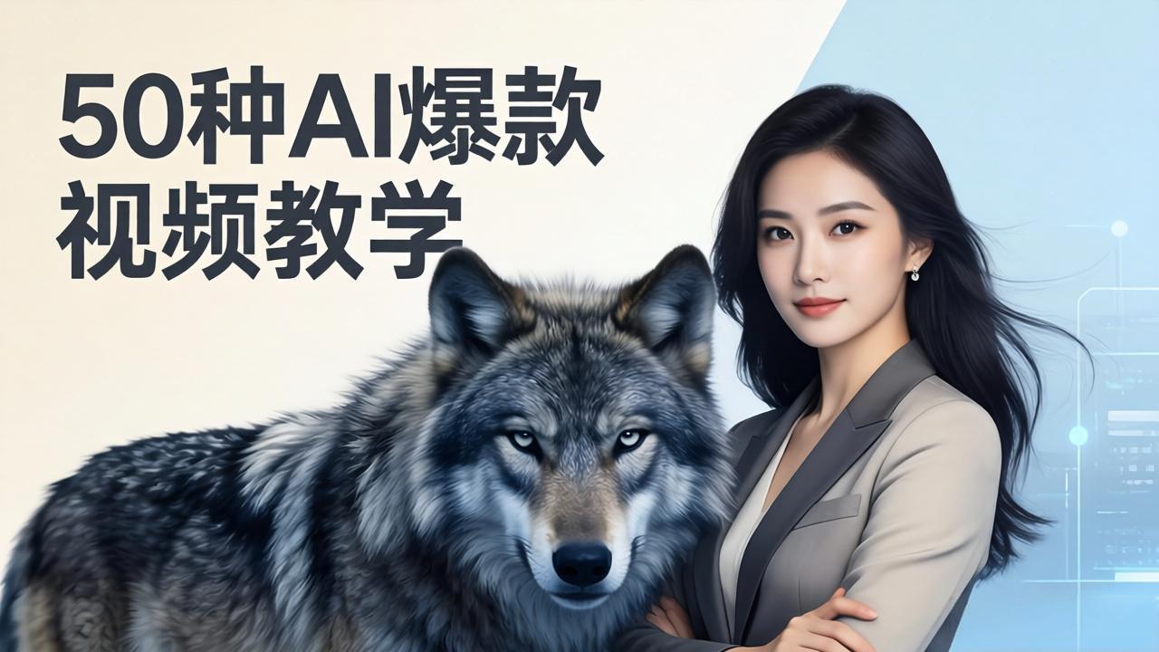 50种AI爆款视频教学：影视级古诗词+治愈萌宠+山海经蛟龙，高阶宝典商业落地-迦哆网创社