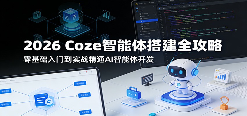 2026 Coze智能体搭建全攻略：零基础入门到实战精通AI智能体开发-迦哆网创社