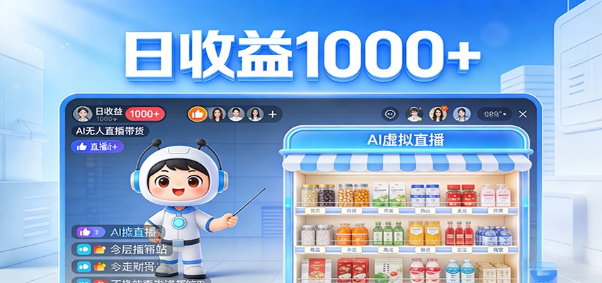 不用露脸不用说话，24小时自动卖货赚钱，全天自动直播，收益看得见-迦哆网创社