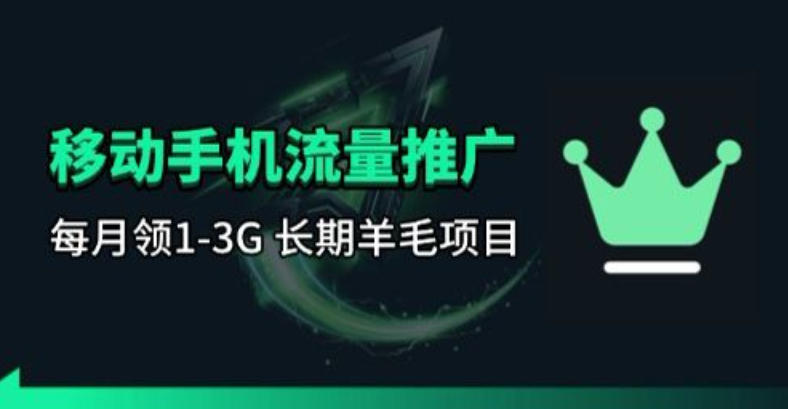 手机流量领取推广_每月一轮，刚需类的长期项目-迦哆网创社