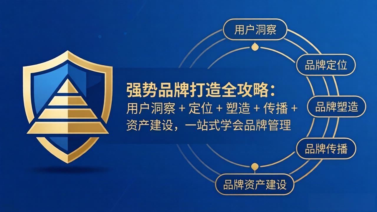 强势品牌打造全攻略：用户洞察 + 定位 + 塑造 + 传播 + 资产建设，一站式学会品牌管理-迦哆网创社