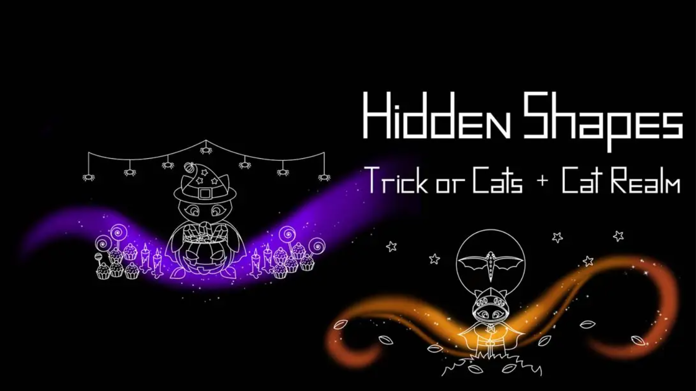 【美版】隐藏形状:猫界+捣蛋猫 Hidden Shapes: Cat Realm + Trick Or Cats 英语-迦哆网创社