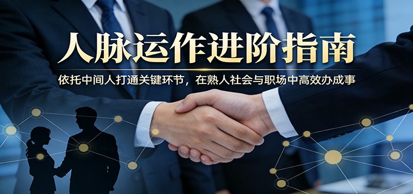 付费文章：人脉运作进阶指南，依托中间人打通关键环节，在熟人社会与职场中高效办成事-迦哆网创社