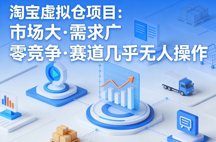 淘宝虚拟仓项目，市场大，需求广，零竞争，赛道几乎没人操作(更新0410)-迦哆网创社