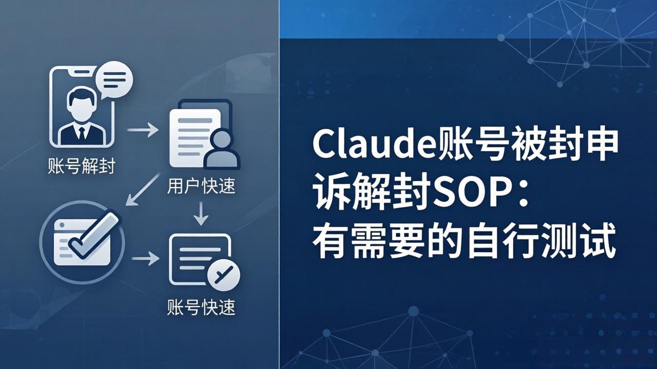 Claude账号被封申诉解封SOP：有需要的自行测试-迦哆网创社