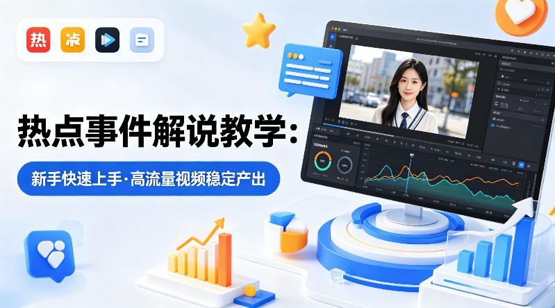 某大V的热点事件解说教学，新手也能快速上手，稳定产出高流量解说视频-迦哆网创社