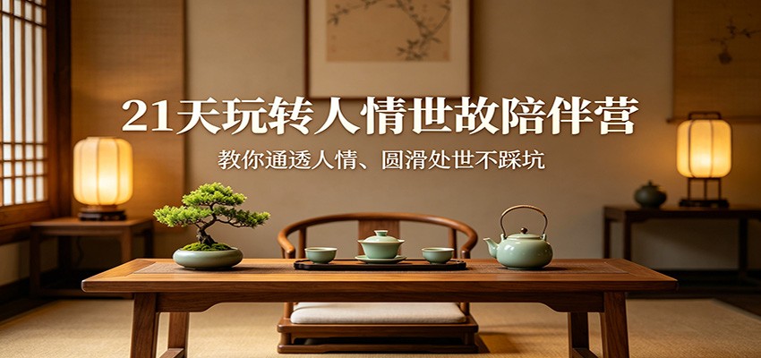21天玩转人情世故陪伴营:教你通透人情、圆滑处世不踩坑-迦哆网创社
