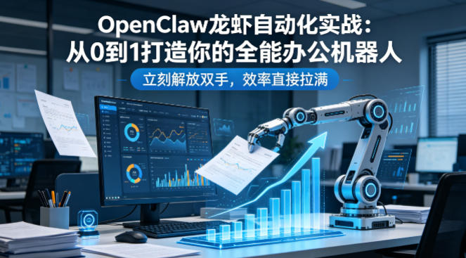 OpenClaw龙虾自动化实战：从0到1打造你的全能办公机器人，立刻解放双手，效率直接拉满-迦哆网创社