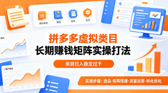 做拼多多虚拟类目想长期賺钱？这套矩阵实操打法，亲测日入稳定过千【揭秘】-迦哆网创社