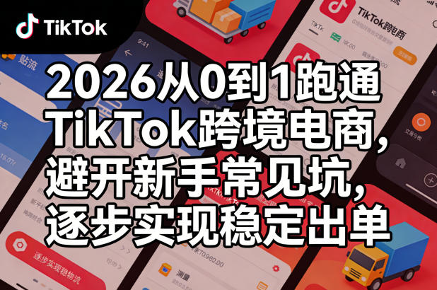 2026从0到1跑通TikTok跨境电商，避开新手常见坑，逐步实现稳定出单(更新0414)-迦哆网创社