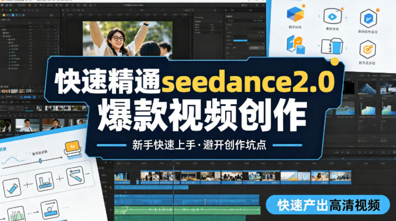 快速精通seedance2.0爆款视频创作，快速产出高清视频，避开大量创作坑点，新手也能快速上手-迦哆网创社