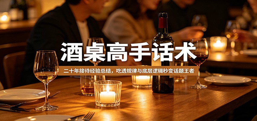 酒桌高手话术：二十年接待经验总结，吃透规律与底层逻辑秒变话题王者-迦哆网创社