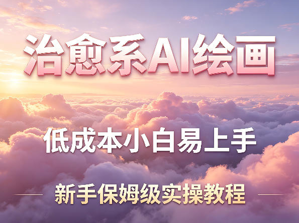 治愈系AI绘画提示词项目，低成本小白易上手，每天10分钟，新手保姆级实操教程-迦哆网创社