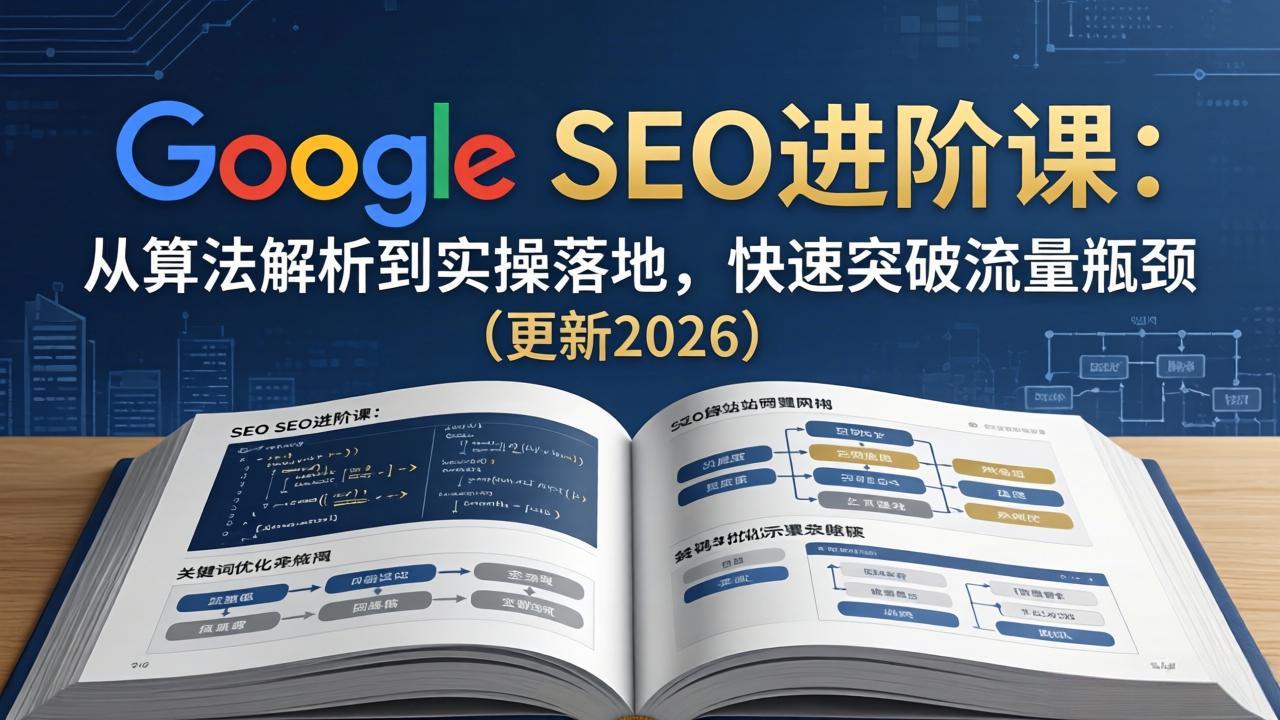 Google SEO进阶课：从算法解析到实操落地，快速突破流量瓶颈(更新2026-迦哆网创社