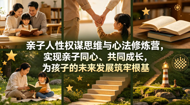 亲子人性权谋思维与心法修炼营，实现亲子同心、共同成长，为孩子的未来发展筑牢根基【音频】-迦哆网创社