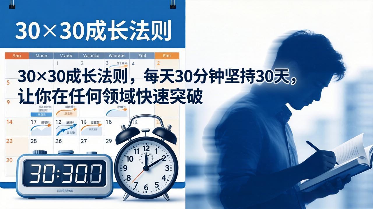 付费文章：30×30成长法则，每天30分钟坚持30天，让你在任何领域快速突破-迦哆网创社