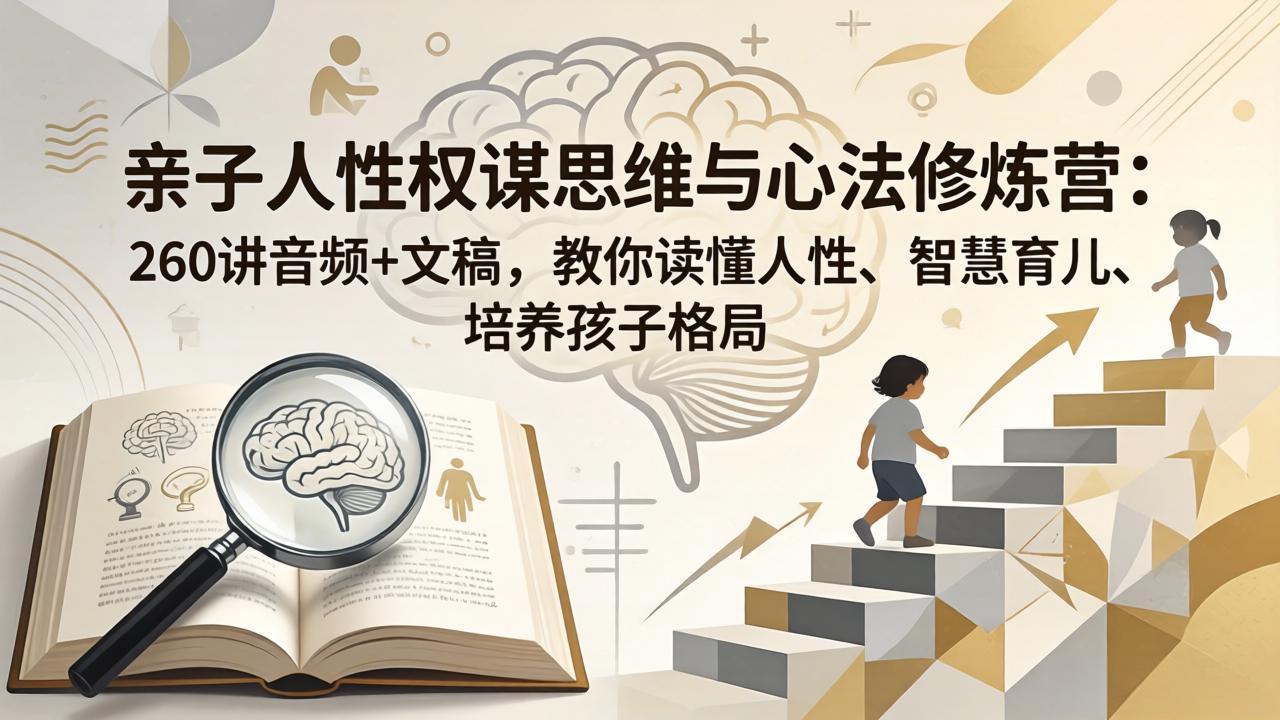 亲子人性权谋思维与心法修炼营：260讲音频+文稿，教你读懂人性、智慧育儿、培养孩子格局-迦哆网创社