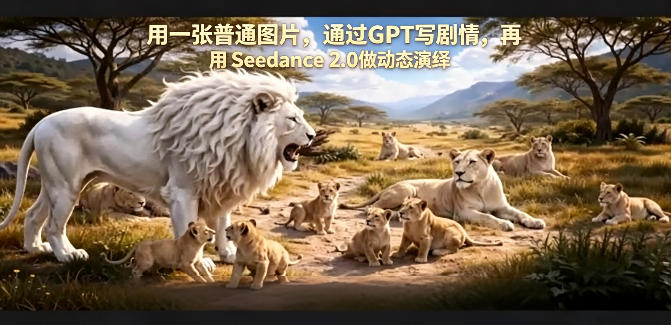 用一张普通图片，通过GPT写剧情，再用Seedance 2.0做动态演绎，居然能生成迪士尼风格搞笑动画-迦哆网创社