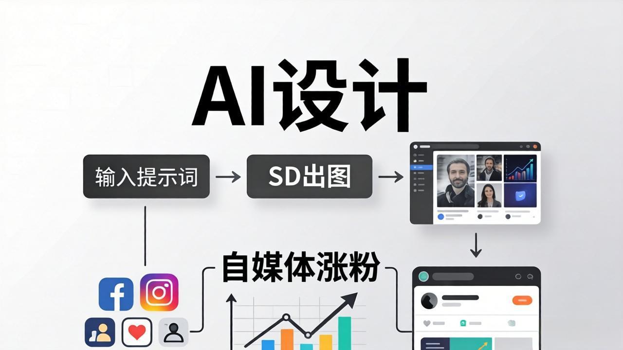 人人都是AI设计师：SD出图+自媒体涨粉一站教学，告别图文素材焦虑，AI设计让你轻松避开内卷-迦哆网创社