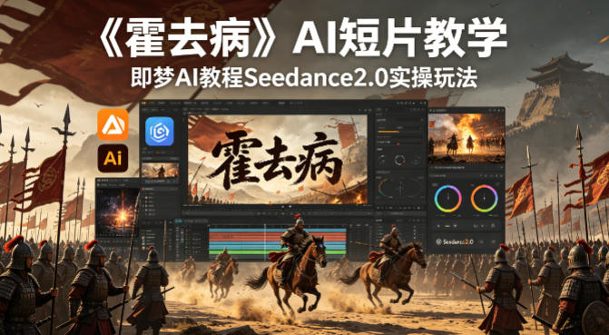 《霍去病》AI短片教学，即梦AI教程Seedance2.0实操玩法-迦哆网创社