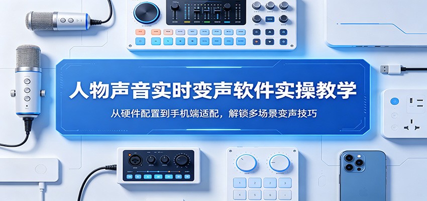 人物声音实时变声软件实操教学：从硬件配置到手机端适配，解锁多场景变声技巧-迦哆网创社
