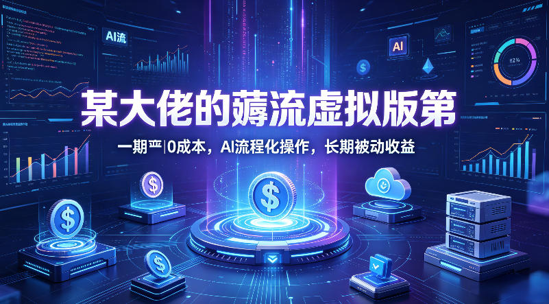 某大佬的薅流虚拟版第一期丨0成本，AI流程化操作，长期被动收益-迦哆网创社