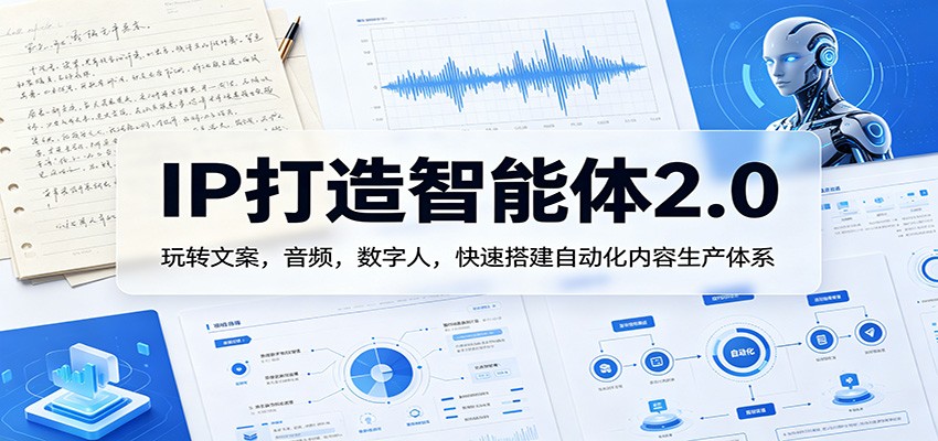 IP打造智能体2.0：玩转文案，音频，数字人，快速搭建自动化内容生产体系-迦哆网创社