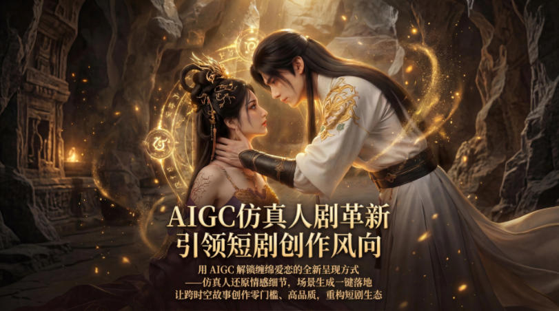 AIGC仿真人《合欢宗》短剧教学，用AIGC解锁缠绵爱恋的全新呈现方式，让跨时空故事创作零门槛、高品质，重构短剧生态-迦哆网创社