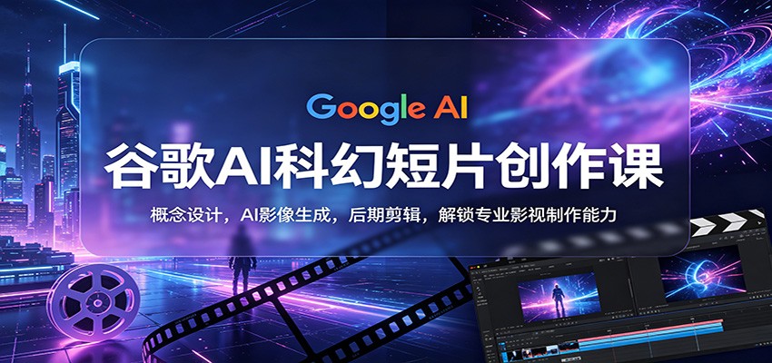 谷歌AI科幻短片创作课：概念设计，AI影像生成，后期剪辑，解锁专业影视制作能力-迦哆网创社