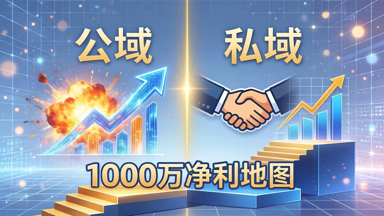 公域玩命出爆款，私域悄悄做成交：这套AI内训课，2026给你打通1000万净利的地图-迦哆网创社