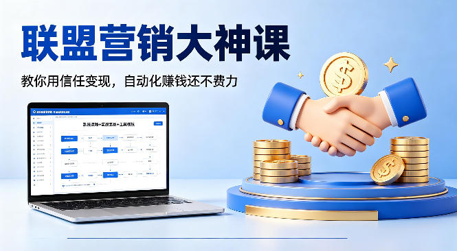 联盟营销大神课，教你用信任变现，自动化賺钱还不费力【原创双语字幕】-迦哆网创社