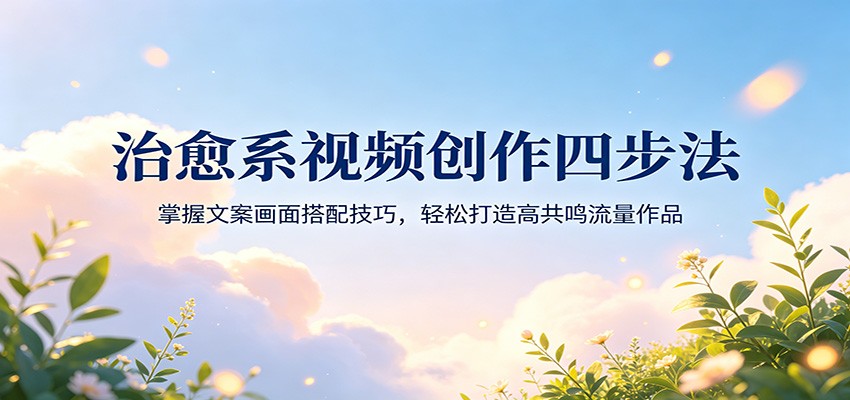 治愈系视频创作四步法：掌握文案画面搭配技巧，轻松打造高共鸣流量作品-迦哆网创社