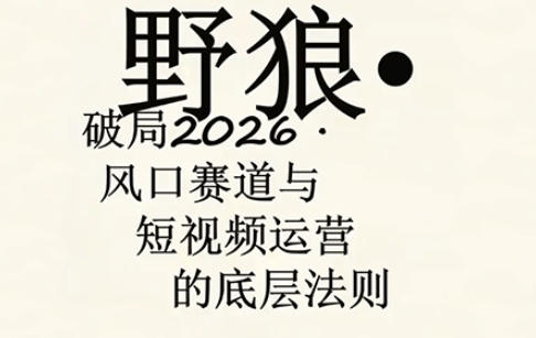 野狼团队·多平台实操运营课，覆盖AI口播、服装、好物、漫剪等热门玩法(更新4月29日)-迦哆网创社