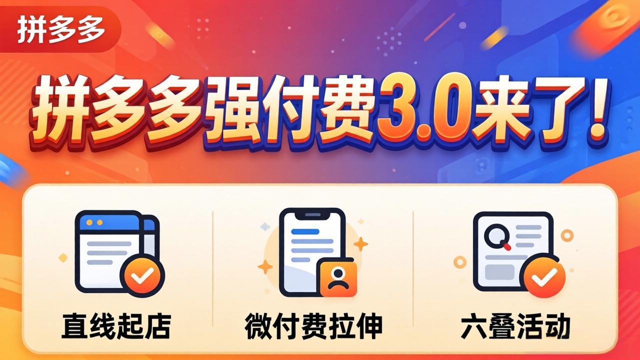 拼多多强付费3.0来了(更新4月-迦哆网创社