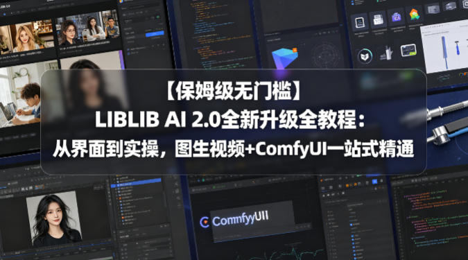 【保姆级无门槛】LIBLIB AI 2.0全新升级全教程：从界面到实操，图生视频+ComfyUI一站式精通-迦哆网创社