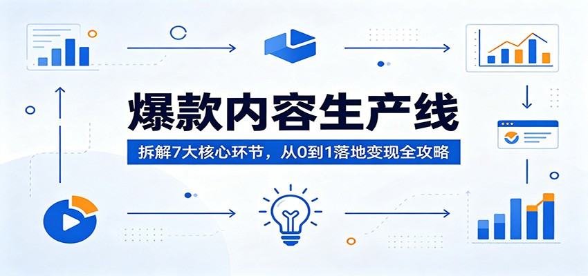 爆款内容生产线：拆解7大核心环节，从0到1落地变现全攻略-迦哆网创社