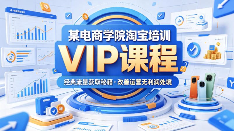 某电商学院淘宝培训VIP课程，各种经典有用的流量获取秘籍，改善运营产品没利润的处境(2026年5月)-迦哆网创社
