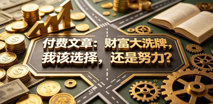 付费文章：财富大洗牌，我该选择，还是努力？-迦哆网创社