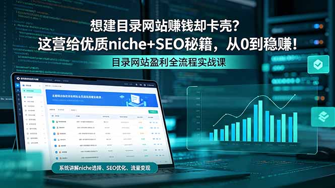 想建目录网站赚钱却卡壳？这营给优质 niche+SEO 秘籍，从 0 到稳赚！-迦哆网创社