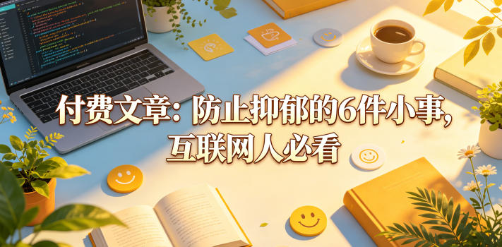 付费文章：防止抑郁的6件小事，互联网人必看！-迦哆网创社